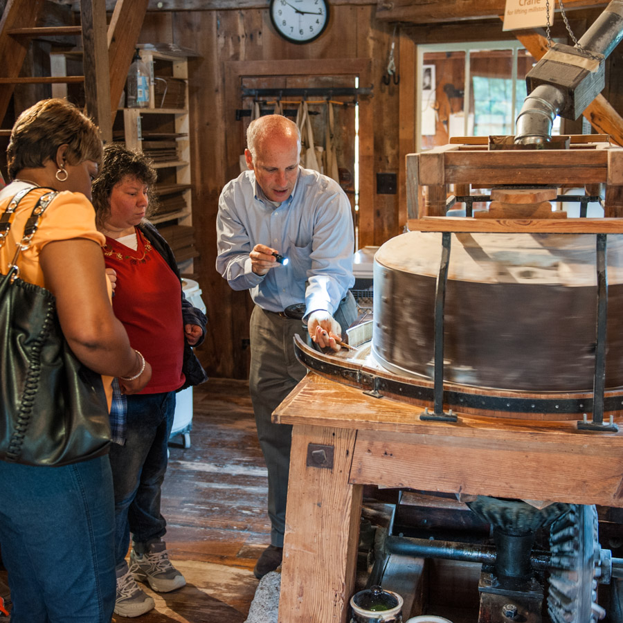 Water-wheel-powered gristmill